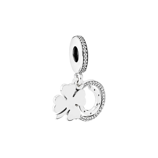 Charm Pendant Trèfle et Fer à Cheval 792089CZ