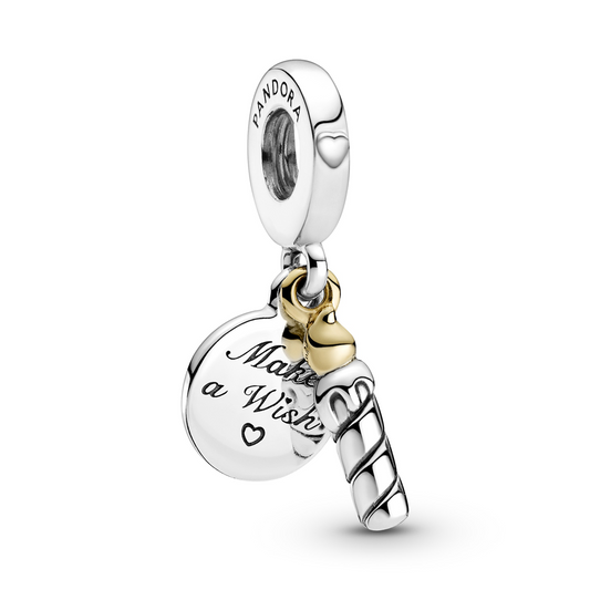 Charm Pendant Bougie d'Anniversaire Bicolore 799328C00